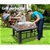 Grillz Fire Pit BBQ Grill Stove Table Ice Pits Patio Fireplace Heater 3IN1