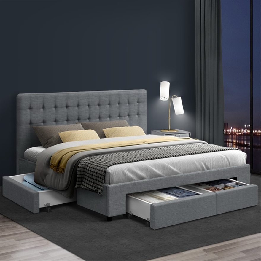 Artiss King Size Bed Frame 4, 4 Drawer Bed Frame King Size