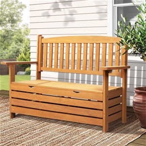 Gardeon 2 Seat Wooden Outdoor Storage Be