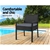 Gardeon 2x Outdoor Bistro Set Chairs Patio Furniture Dining Wicker Garden