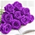 SOGA 5pcs Artificial Silk Flower Fake Rose Bouquet Table Decor Purple