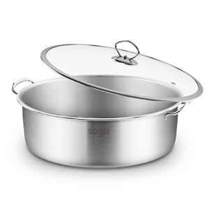 SOGA Stainless Steel 28cm Casserole With