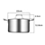 SOGA 22cm Stainless Steel Soup Stock Pot with Glass Lid