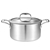 SOGA 26cm Stainless Steel Soup Stock Pot with Glass Lid
