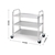 SOGA 2X 3 Tier 95x50x95cm SS Kitchen Food Cart Trolley Utility Size Large
