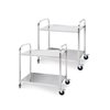 SOGA 2X 2 Tier 95x50x95cm SS Kitchen Dining Food Cart Trolley Utility Large