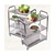SOGA 2X 4 Tier SS Kitchen Food Cart Trolley Utility Size Square Large