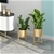 SOGA Reversible Gold Metal 45CM Plant Stand Flower Pot Holders Rack Display