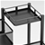 SOGA 4 Tier Steel Square Rotating Kitchen Cart Shelf Organizer with Wheels