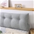 SOGA 4X 100cm Silver Triangular Wedge Bed Pillow Headboard Cushion