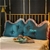 SOGA 2X 120cm Blue-Green Princess Bed Pillow Headboard Cushion