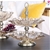 SOGA 2 Tier Bronze Lotus Vertex Crystal Glass Fruit Bowl Candy Holder
