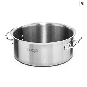 SOGA Stock Pot 9L Top Grade Thick Stainl