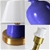 SOGA 4x Blue Ceramic Oval Table Lamp with Gold Metal Base