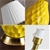 SOGA Textured Ceramic Oval Table Lamp with Gold Metal Base White