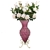 SOGA 67cm Purple Glass Floor Vase and 12pcs White Artificial Flower Set