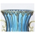 SOGA 51cm Blue Glass Floor Vase & 12pcs Artificial Fake Flower Set