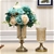 SOGA 28.5cm Transparent Glass Flower Vase Filler with Blue Flower Set