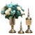 SOGA 2 x Clear Glass Flower Vase with Lid & Blue Flower Filler Vase Bronze