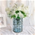 SOGA Flower Vase with 10 Bunch 6 Heads Artificial Lilium nanum Set