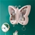 SOGA Pink Butterfly Shape Wall-Mounted Makeup Organiser Waterproof