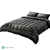 Giselle Bedding Faux Mink Quilt Comforter Fleece Throw Charcoal Super King