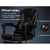 Massage Office Chair Footrest Executive Seat PU Leather Black ALFORDSON