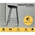 Bar Stools 2x Finn Kitchen Dining Chair Metal Footrest BLACK ALFORDSON
