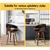 Bar Stools 2x Swivel Dacre Kitchen Wooden Dining Chair BLACK ALFORDSON