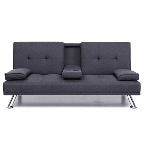 Artiss Linen Fabric 3 Seater Sofa Bed Re