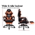 Gaming Chair Lumbar Massage Office Racing Footrest Seat Orange ALFORDSON