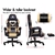 Gaming Chair Office Thick Padding Footrest Executive Racing Gold ALFORDSON