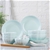 SOGA Light Blue Japanese Style Ceramic Dinnerware Crockery Set of 6