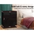 ALFORDSON Bedside Table RGB LED Nightstand 3 Drawers High Gloss Black