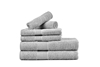 Spitiko Homes 100% Cotton Towel Set-Single Ply carded 6 Pieces-Glacier Grey