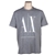 ARMANI EXCHANGE Men's Icon Period T Shirt, Size XL, Cotton, Grey/White.