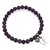 Natural Round Amethyst & Personalized Letter 'F' with Heart Charm Bracelet