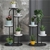 SOGA 2X 4 Tier 5 Pots Black Round Metal Plant Rack Flowerpot Garden Decor