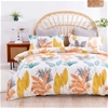Dreamaker 100% Cotton Sateen Quilt Cover Set Autumn Print King Bed