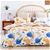 Dreamaker 100% Cotton Sateen Quilt Cover Set Lily in Orange King Single Bed