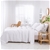 Natural Home Vintage Washed Hemp Linen Quilt Cover Set White Queen Bed