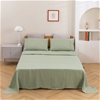 Natural Home Vintage Washed Hemp Linen Sheet Set Sage Queen Bed
