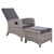 Gardeon Recliner Chair Sun lounge Wicker Outdoor Furniture Patio Ottoman