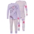 SIGNATURE Kid's 4pc Pajama Set, Size 4T, Organically Grown Cotton, Unicorn/