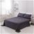 Dreamaker 1500TC Cotton Rich Sateen Sheet Set Charcoal Double Bed