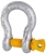 4 x Bow Shackles, WLL 2T, Screw Pin Type, Grade S, Yellow Pin. Buyers Note