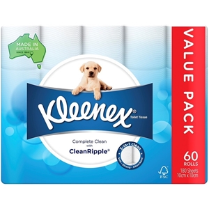 KLEENEX 60pk Toilet Paper, Complete Clea