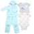 DISNEY Baby 4pc Set, Size 9m, Mickey Mouse Light Blue. Buyers Note - Discou