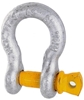 6 x Bow Shackles, WLL 2T, Screw Pin Type, Grade S, Yellow Pin. Buyers Note