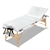 Zenses Massage Table Wooden Portable 3 Fold Beauty Therapy Bed WHITE